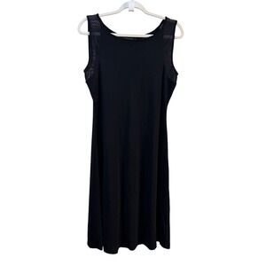 Polo Lauren Ralph Lauren Black Knit Dress Size‎ Large Mesh Accent